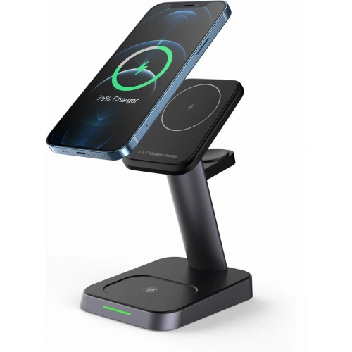 Kup Încărcător wireless Tech-Protect W68 3in1 Magnetic MagSafe Wireless Charger Black - THP806BLK - {ean13} - Sklep Home Screen