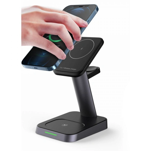 Kup Ładowarka bezprzewodowa Tech-Protect W68 3in1 Magnetic MagSafe Wireless Charger Black - THP806BLK - {ean13} - Sklep Home Screen