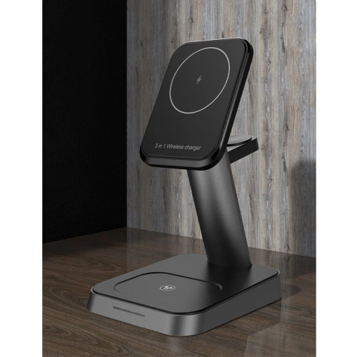 Kup Încărcător wireless Tech-Protect W68 3in1 Magnetic MagSafe Wireless Charger Black - THP806BLK - {ean13} - Sklep Home Screen