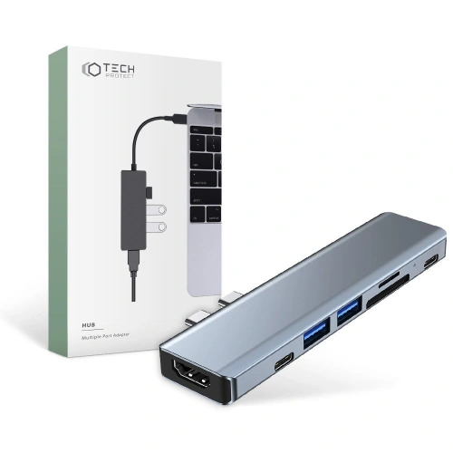 Kup Hub 7w1 Tech-Protect V5 Szürke - THP807GRY - {ean13} - Sklep Home Screen