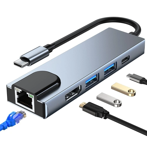 Kup Hub 5w1 Tech-Protect V3 Szürke - THP808GRY - {ean13} - Sklep Home Screen
