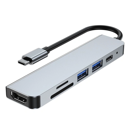 Kup Hub 6w1 Tech-Protect V4 Szürke - THP809GRY - {ean13} - Sklep Home Screen