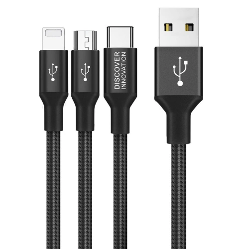 Kup Kábel Nillkin Swift 3w1 USB-C/microUSB/Lightning Fekete - NLK240BLK - {ean13} - Sklep Home Screen
