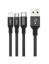 Nillkin Kabel Swift 3in1 USB-C/microUSB/Lightning Schwarz