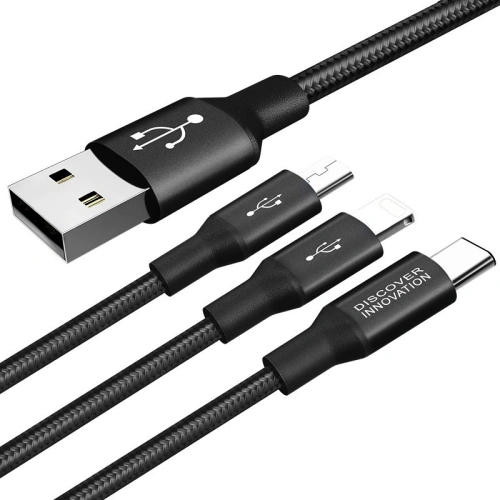 Kup Kábel Nillkin Swift 3w1 USB-C/microUSB/Lightning Fekete - NLK240BLK - {ean13} - Sklep Home Screen