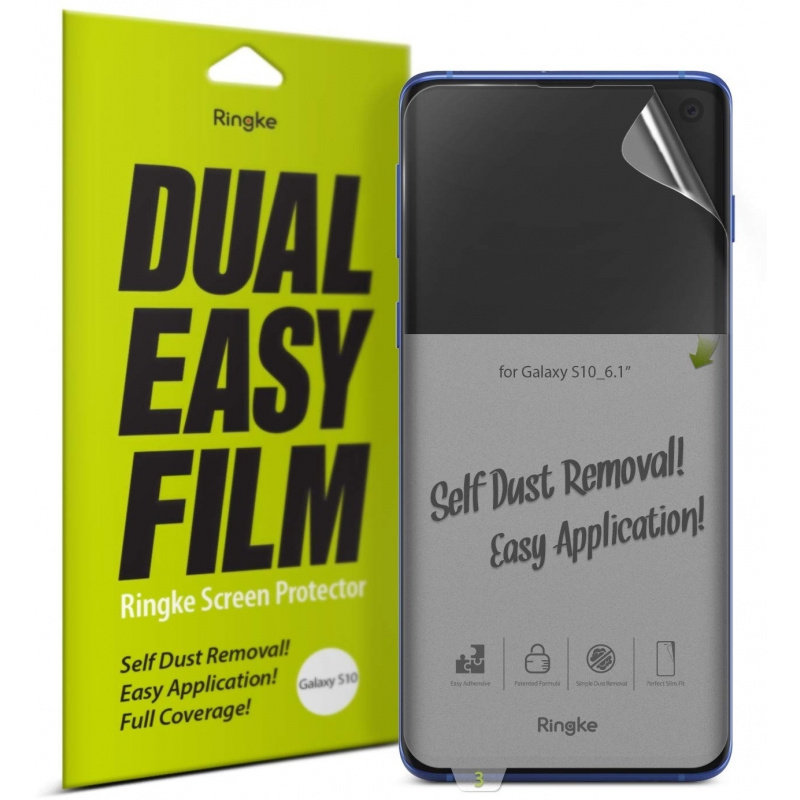 Folia Ringke Dual Easy Full Cover Samsung Galaxy S10 Case Friendly
