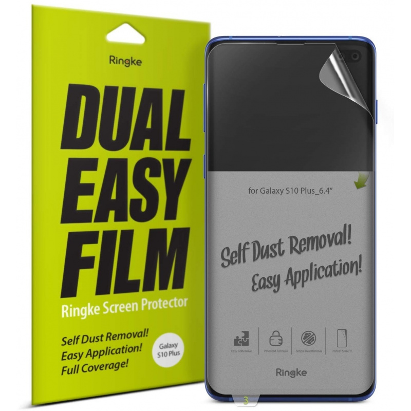 Folia Ringke Dual Easy Full Cover Samsung Galaxy S10 Plus Case Friendly