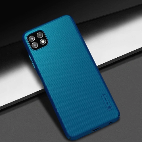Kup Etui Nillkin Super Frosted Shield Samsung Galaxy A22 5G Peacock Blue - NLK250BLU - {ean13} - Sklep Home Screen