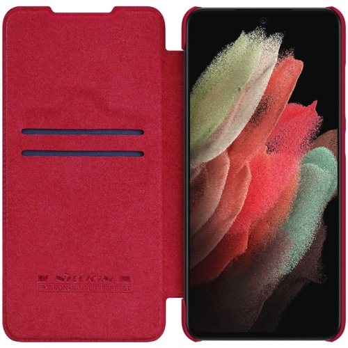 Kup Etui Nillkin QIN Samsung Galaxy S21 FE Roșu - NLK249RED - {ean13} - Sklep Home Screen