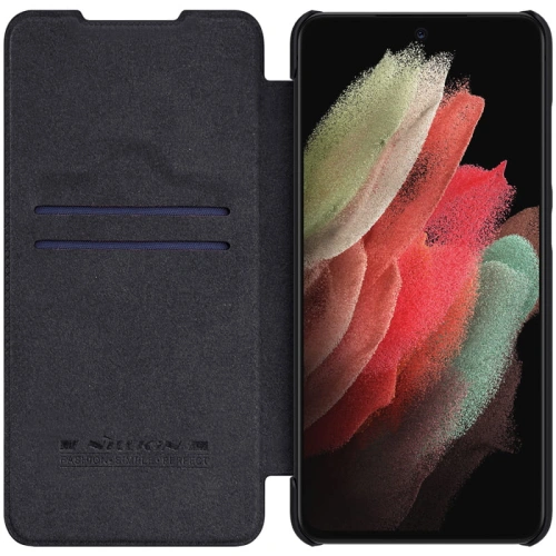 Kup Etui Nillkin QIN Samsung Galaxy S21 FE Fekete - NLK248BLK - {ean13} - Sklep Home Screen