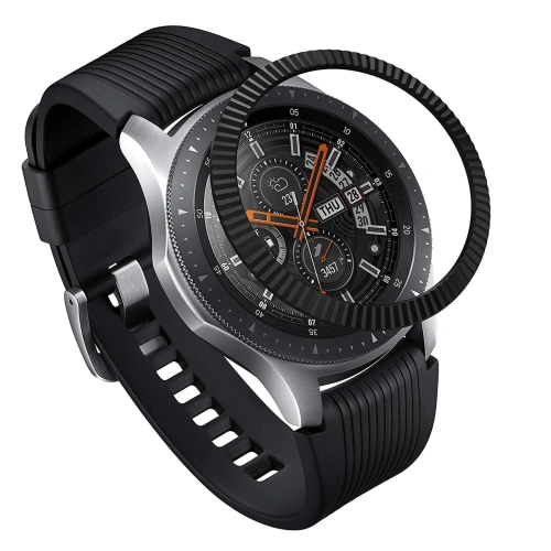 Kup Náhradní kryt na tachymetr Ringke Samsung Galaxy Gear S3/Watch 46mm nerezová ocel černý pruhovaný GW-46-05 - RGK844SBLK - {ean13} - Sklep Home Screen