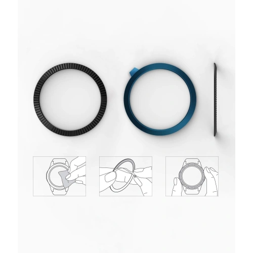 Kup Náhradní kryt na tachymetr Ringke Samsung Galaxy Gear S3/Watch 46mm nerezová ocel černý pruhovaný GW-46-05 - RGK844SBLK - {ean13} - Sklep Home Screen