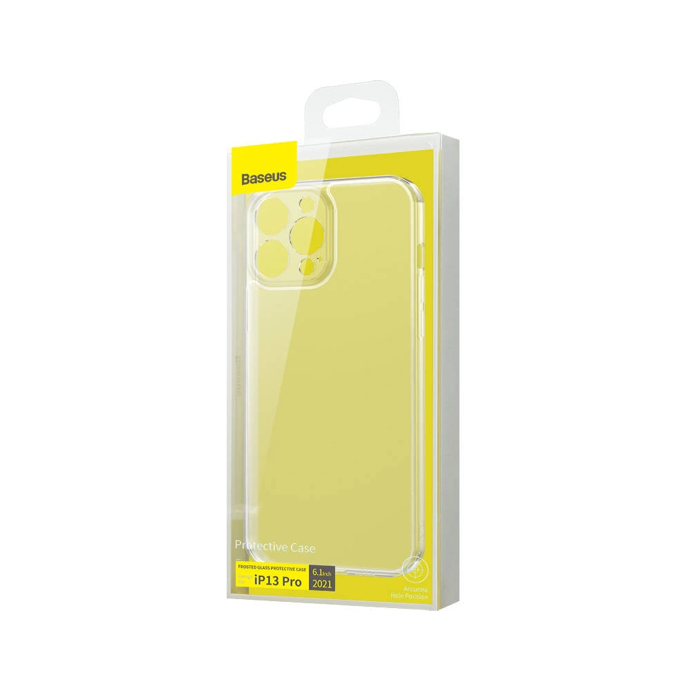 Etui Baseus Frosted Glass Apple iPhone 13 Pro (przezroczyste)