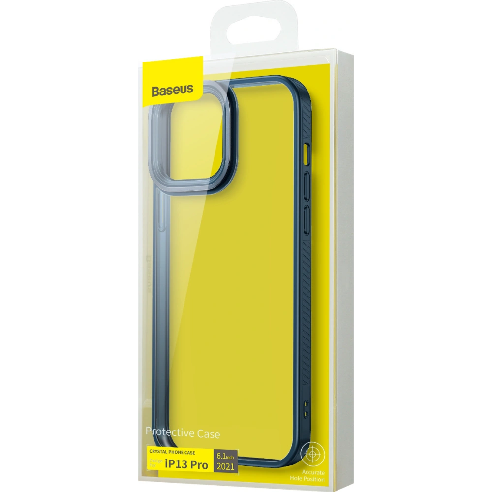 Etui Baseus Crystal Apple iPhone 13 Pro (niebieski)