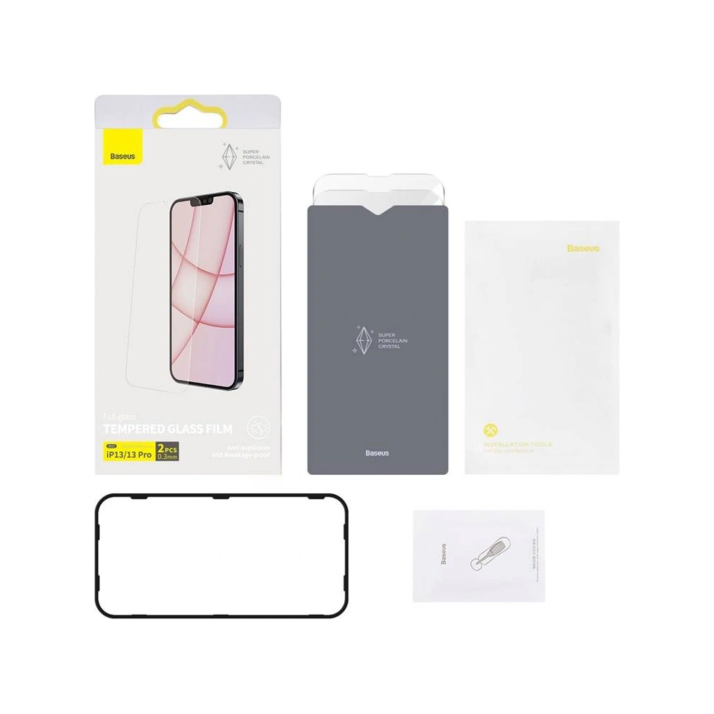 Szkło hartowane 0.3mm Baseus SGBL030102 Apple iPhone 16e / 14 / 13 / 13 Pro [2 PACK]