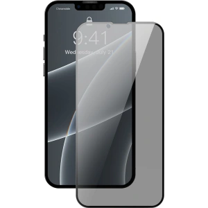 Szkło prywatyzujące 0.23mm Baseus SGQP020401 Privacy Apple iPhone 16e / 14 / 13 / 13 Pro [2 PACK] (czarna ramka)