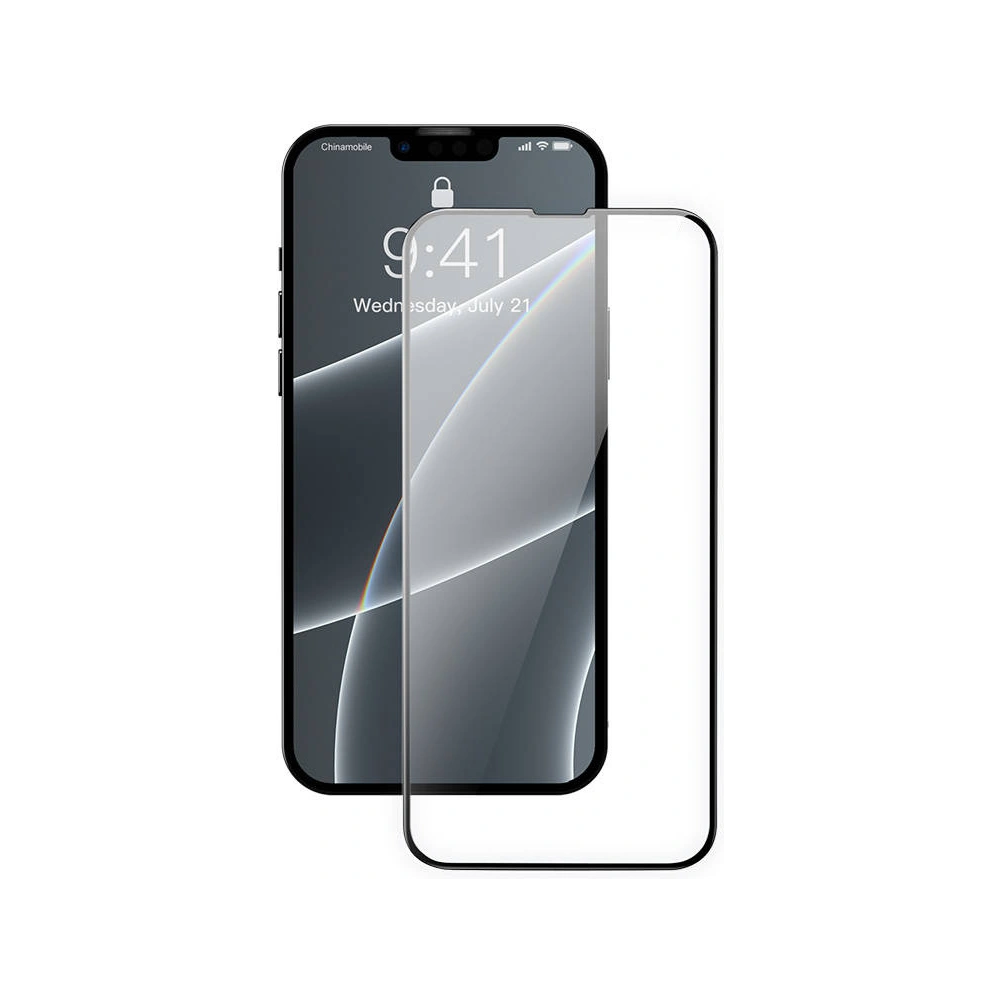 Szkło hartowane 0.23mm Baseus SGQP020101 Apple iPhone 16e / 14 / 13 / 13 Pro [2 PACK] (czarna ramka)