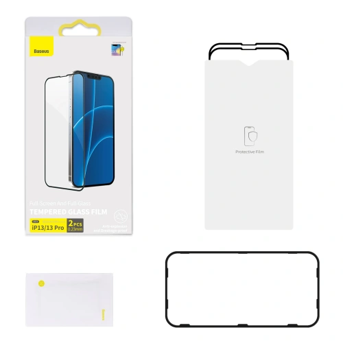 Kup Szkło hartowane 0.23mm Baseus SGQP020101 Apple iPhone 16e / 14 / 13 / 13 Pro [2 PACK] (czarna ramka) - BSU2979 - {ean13} - Sklep Home Screen