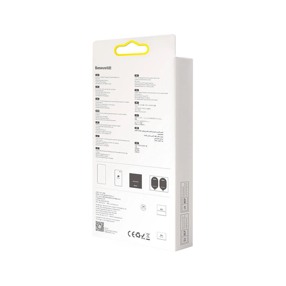 Szkło hartowane 0.23mm Baseus SGQP020101 Apple iPhone 16e / 14 / 13 / 13 Pro [2 PACK] (czarna ramka)