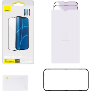 Kup Tvrzené sklo 0.3mm Baseus SGQP010101 Apple iPhone 16e / 14 / 13 / 13 Pro [2 PACK] (černý rámeček) - BSU2983 - {ean13} - Sklep Home Screen