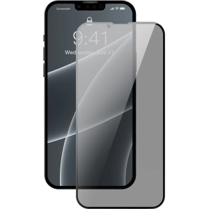 Szkło prywatyzujące 0.3mm Baseus SGQP010701 Privacy Apple iPhone 16e / 14 / 13 / 13 Pro [2 PACK] (czarna ramka)