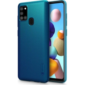 Kup Etui Nillkin Super Frosted Shield Samsung Galaxy A21s Peacock Blue - NLK131BLU - {ean13} - Sklep Home Screen