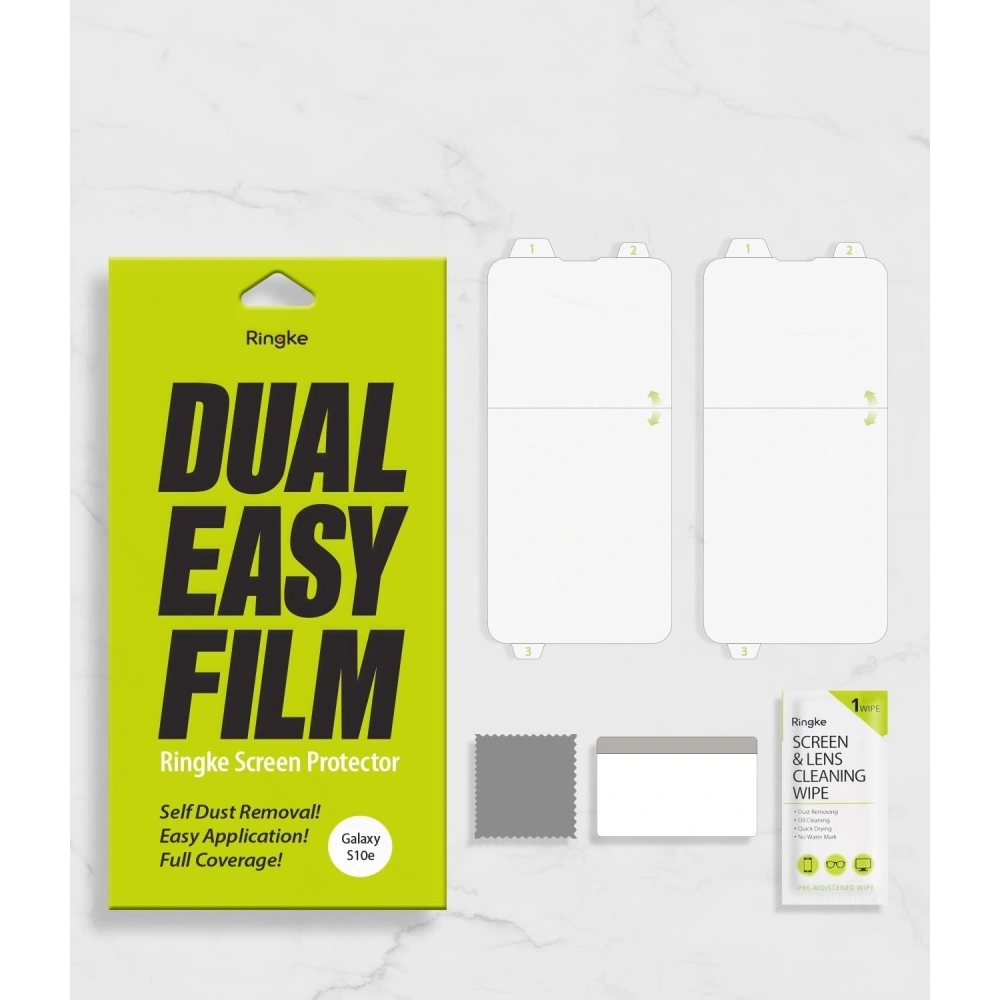 Folia Ringke Dual Easy Full Cover Samsung Galaxy S10 E Case Friendly