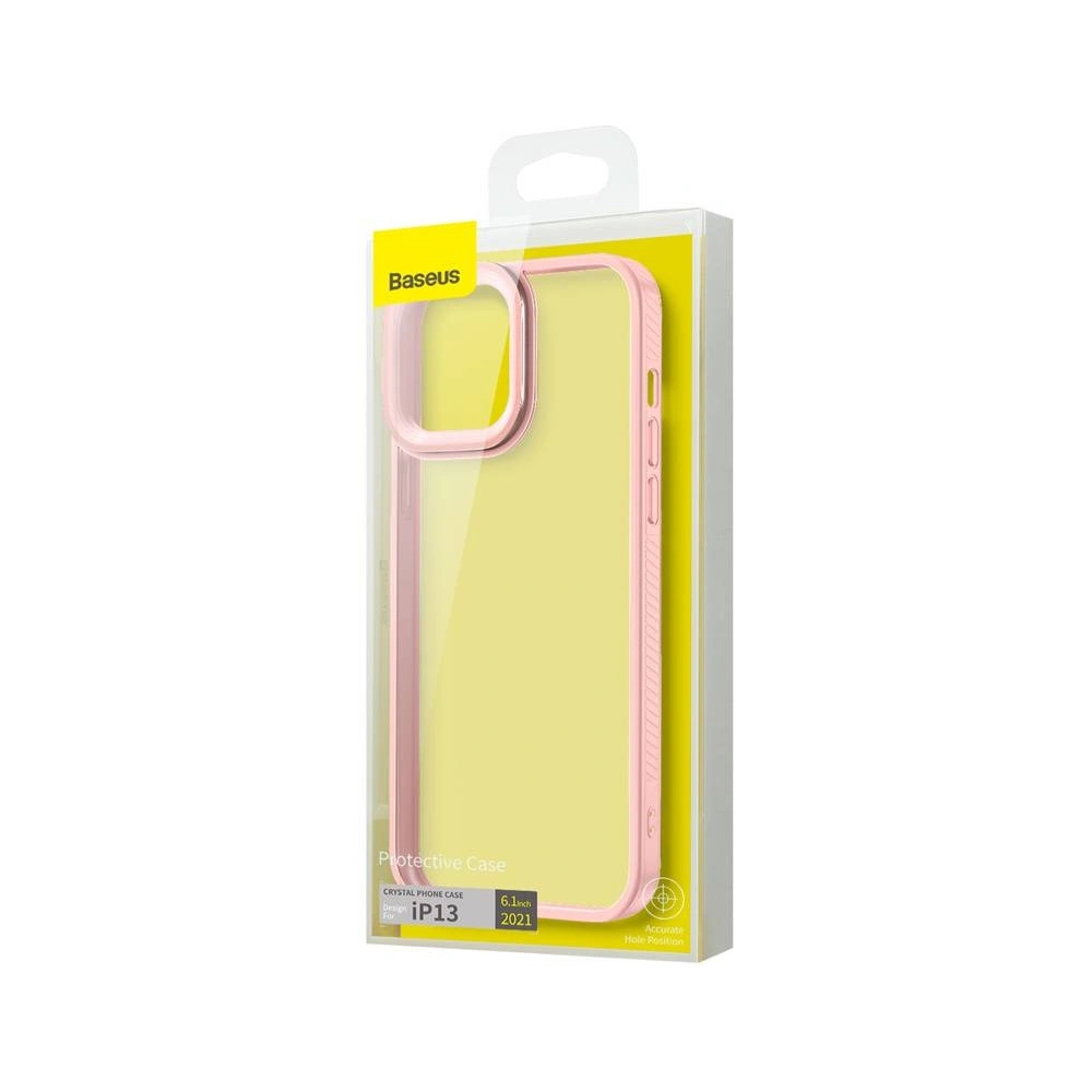 Etui Baseus Crystal Apple iPhone 13 (różowe)