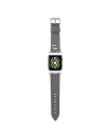 Pasek Karl Lagerfeld KLAWMOKHG Apple Watch 4/5/6/7/SE/8/9/10 40/41/42mm srebrny/silver strap Saffiano Karl Heads