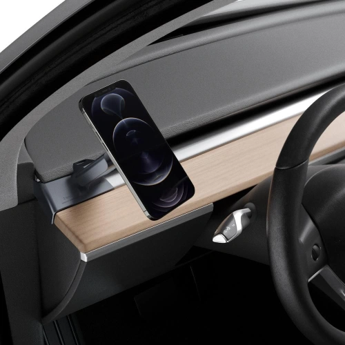 Kup Uchwyt magnetyczny do Tesla Model Y/3 Spigen OneTap MagSafe Dashboard Car Mount Black - SPN2038BLK - {ean13} - Sklep Home Screen