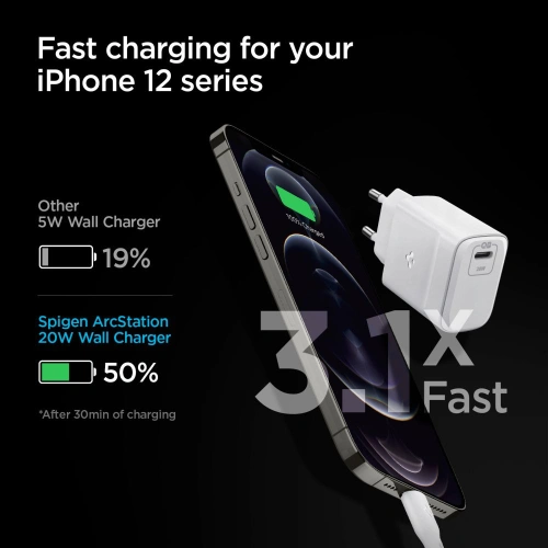 Kup Hálózati töltő Spigen PE2011 PowerArc Fali Töltő PD 20W QC 3.0 Fehér - SPN2041WHT - {ean13} - Sklep Home Screen
