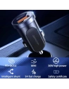 Buy Joyroom C-A08 2-port Car Charger PD 30W QC 3.0 Black - JYR007BLK - {ean13} - Home Screen Store Europe