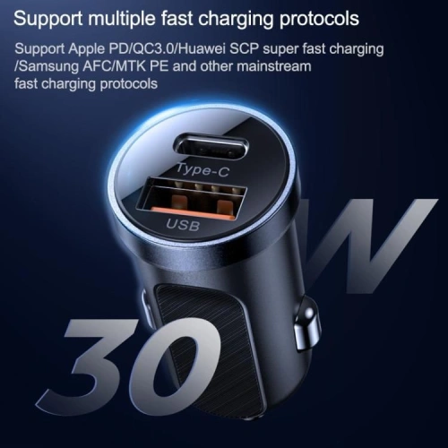 Kup Auto nabíječka Joyroom C-A08 2-portová nabíječka do auta PD 30W QC 3.0 černá - JYR007BLK - {ean13} - Sklep Home Screen