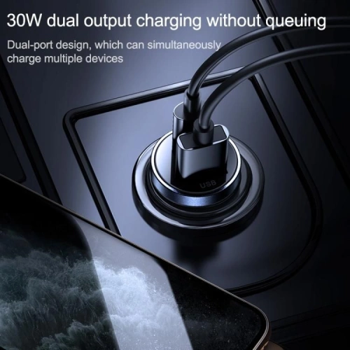 Kup Joyroom Autoladegerät C-A08 2-Port Autoladegerät PD 30W QC 3.0 Schwarz - JYR007BLK - {ean13} - Sklep Home Screen