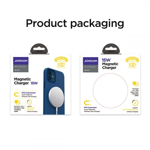 Kup Vezeték nélküli töltő Joyroom JR-A41 Magnetic MagSafe Wireless Charger 15W Ezüst - JYR013SLV - {ean13} - Sklep Home Screen
