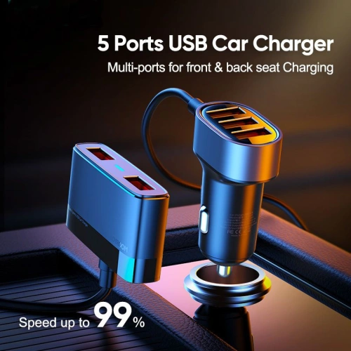 Kup Joyroom Autoladegerät JR-CL03 5-Port USB Autoladegerät Schwarz - JYR015BLK - {ean13} - Sklep Home Screen