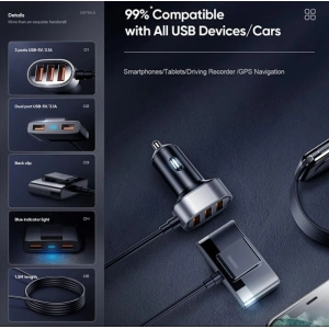 Kup Ładowarka samochodowa Joyroom JR-CL03 5-port USB Car Charger Black - JYR015BLK - {ean13} - Sklep Home Screen