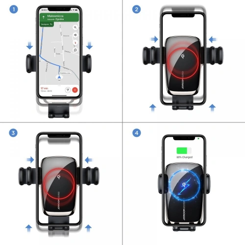 Kup Uchwyt samochodowy z ładowarką indukcyjną Joyroom JR-ZS248 CD Slot Mount Wireless Charger Black - JYR016BLK - {ean13} - Sklep Home Screen