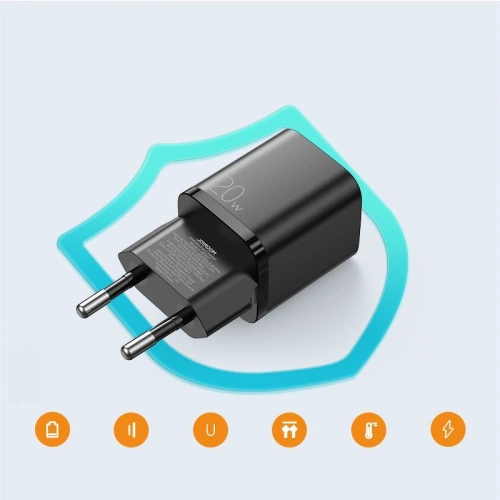 Kup Ładowarka sieciowa Joyroom L-QP207 2-port Wall Charger PD 20W QC 3.0 Black - JYR017BLK - {ean13} - Sklep Home Screen