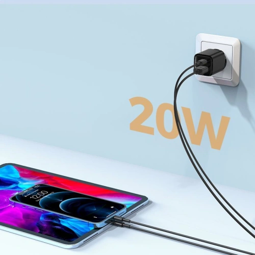Kup Ładowarka sieciowa Joyroom L-QP207 2-port Wall Charger PD 20W QC 3.0 Black - JYR017BLK - {ean13} - Sklep Home Screen
