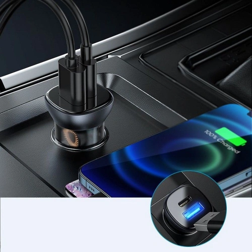 Kup Automobilní nabíječka Joyroom C-A42 2-portová nabíječka PD 38W QC 3.0 šedá - JYR019GRY - {ean13} - Sklep Home Screen