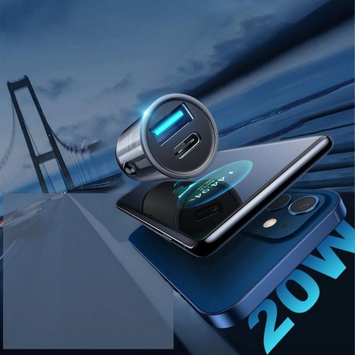 Kup Autonabíječka Joyroom C-A43 2-portová nabíječka PD 20W QC 3.0 šedá - JYR020GRY - {ean13} - Sklep Home Screen
