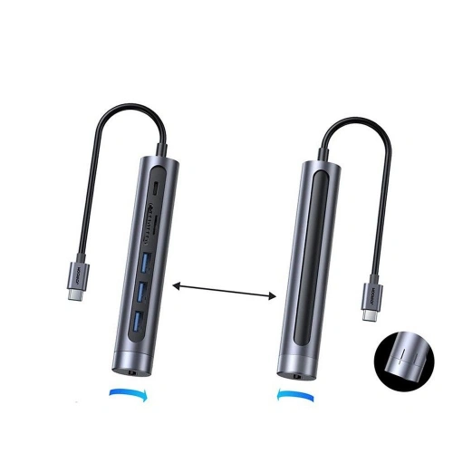 Kup Joyroom Adapter S-H112 USB 7in1 Dunkelgrau - JYR021GRY - {ean13} - Sklep Home Screen
