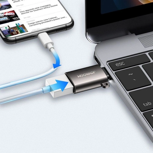 Kup Joyroom Adapter S-H151 USB-A - USB-C Schwarz - JYR022BLK - {ean13} - Sklep Home Screen