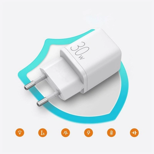 Kup Încărcător de rețea Joyroom L-QP303 Încărcător de perete cu 2 porturi PD 30W QC 3.0 Alb - JYR024WHT - {ean13} - Sklep Home Screen