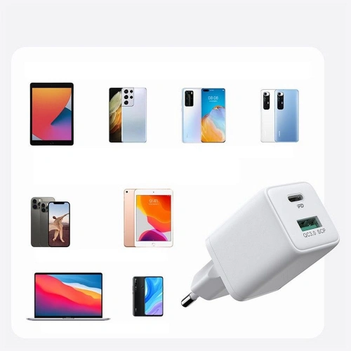 Kup Încărcător de rețea Joyroom L-QP303 Încărcător de perete cu 2 porturi PD 30W QC 3.0 Alb - JYR024WHT - {ean13} - Sklep Home Screen