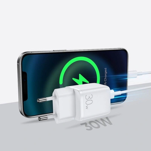 Kup Joyroom Wandladegerät L-QP303 2-Port Wandladegerät PD 30W QC 3.0 Weiß - JYR024WHT - {ean13} - Sklep Home Screen