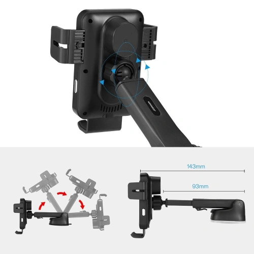 Kup Upevnění do auta s indukční nabíječkou Joyroom JR-ZS219 Car Mount Wireless Charger Set 15W Černé - JYR025BLK - {ean13} - Sklep Home Screen
