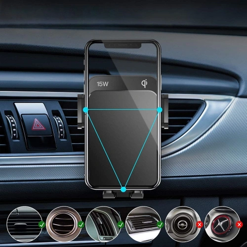 Kup Uchwyt samochodowy z ładowarką indukcyjną Joyroom JR-ZS219 Car Mount Wireless Charger Set 15W Black - JYR025BLK - {ean13} - Sklep Home Screen