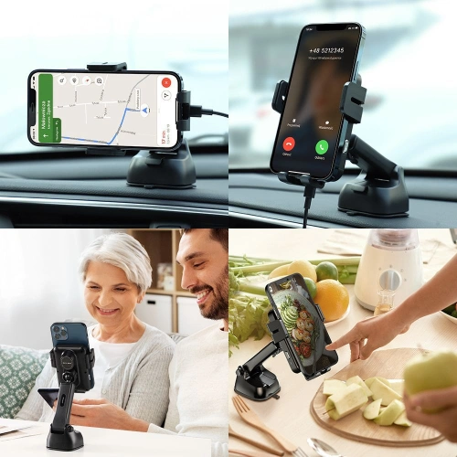 Kup Uchwyt samochodowy z ładowarką indukcyjną Joyroom JR-ZS219 Car Mount Wireless Charger Set 15W Black - JYR025BLK - {ean13} - Sklep Home Screen